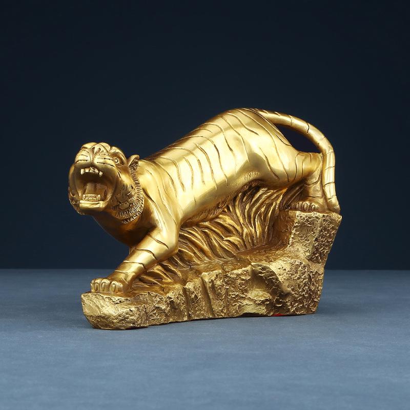 Messing Sternzeichen Tiger Ornament Handwerk Geschäft Büro Wohnzimmer Heimdekoration Ausstellungseröffnung Geschenk