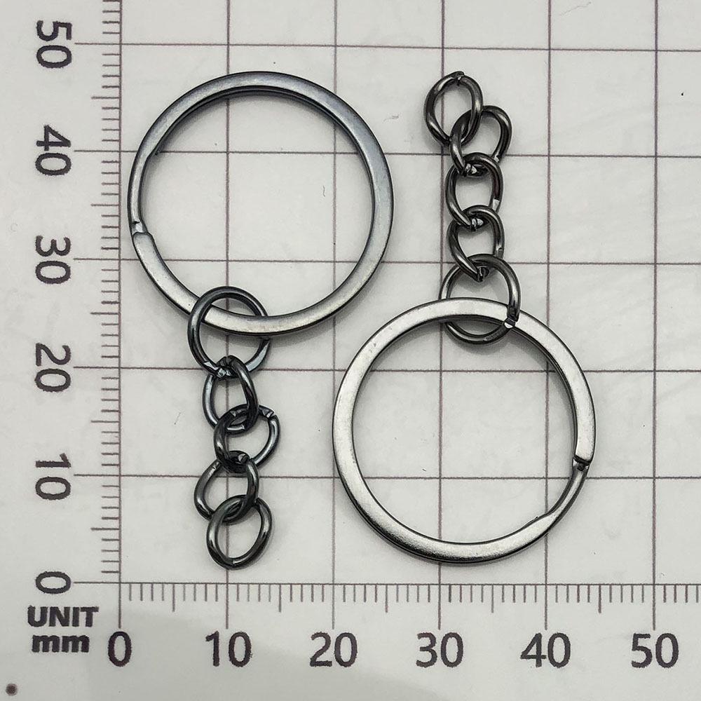 White Keychain Pendant Charm with Antique Gold Chain for DIY Jewelry
