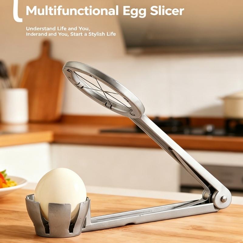 Premium Kitchen Tool To Segment Boiled Eggs Into 6 Even Parts With Strong Metal Construction