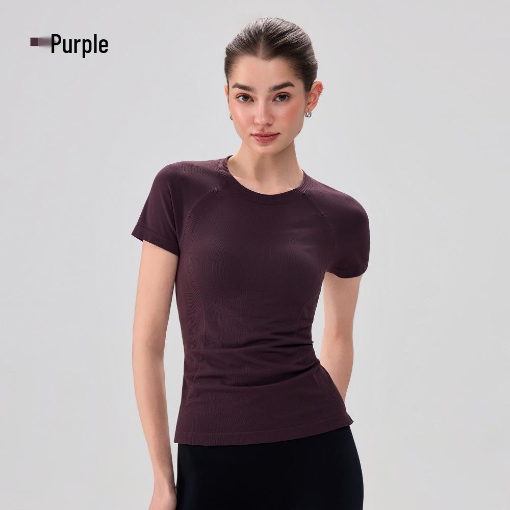 Women's Breathable Seamless Slim Fit Yoga and Running T-Shirt