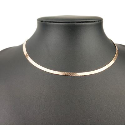 Collier ras du cou en chaîne dorée pour femme, collier ras du cou sexy en chaîne serpent plate, bijoux cadeau pour clavicule