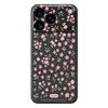 For iPhone 17 Pro Case Pink Small Flowers Pattern Printing Straight Edge TPU Phone Back Cover