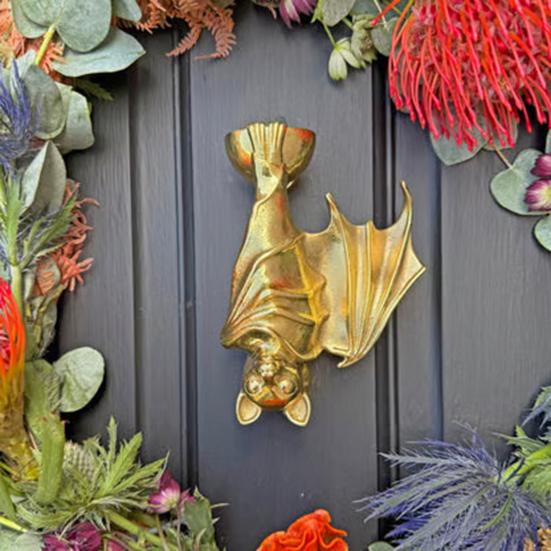 Halloween Fledermaus Türklopfer Gotisch Gruselig Umgedrehte Fledermaus Haustür Tor Klopfer Griff Zuggriff Spukhaus Heimdekoration Türzubehör