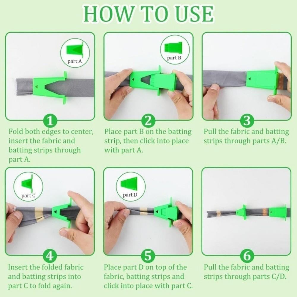 Craft Projects Fabric Roll Tube Maker Easy to Use DIY Sewing Tube Maker Plastic Save Time Bias Tape Maker Making Rugs