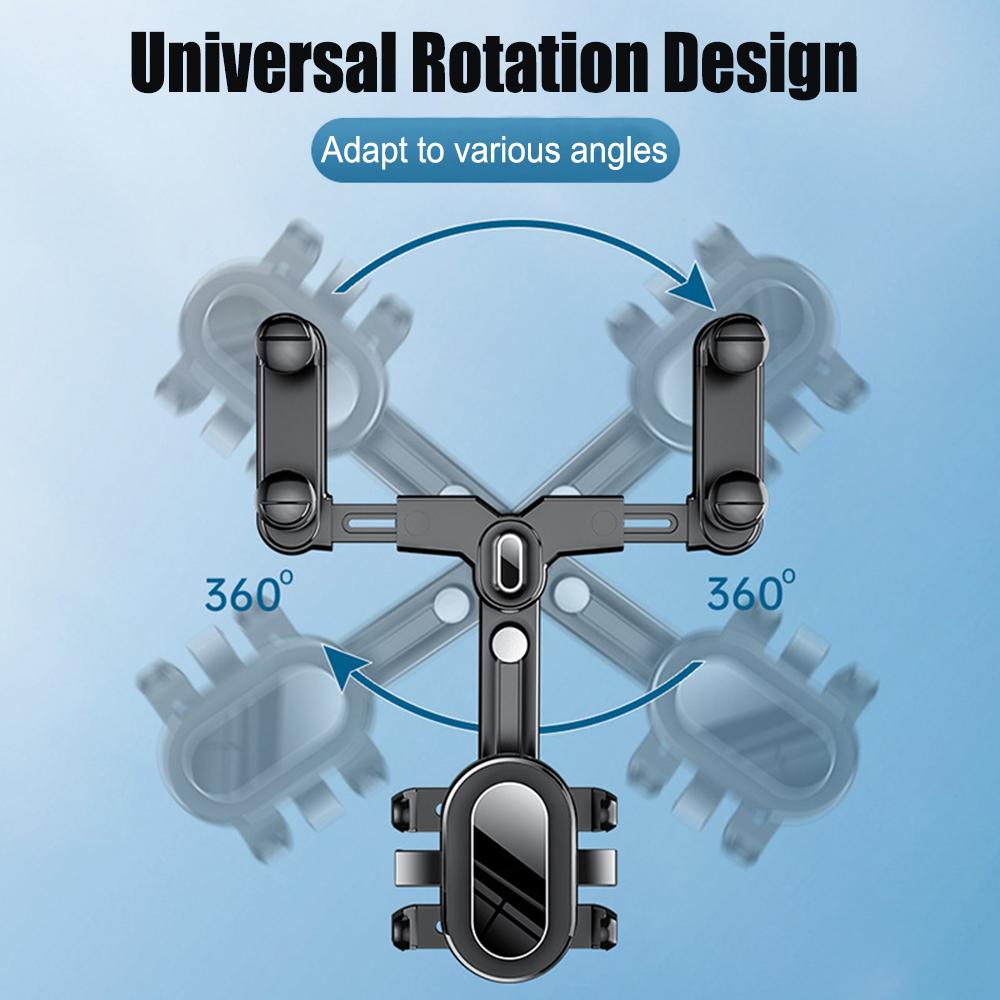 Handyhalterung Clips Handy GPS Halter Ständer Einziehbar Auto Innenraumspiegel Handyhalter Rückspiegel Handyhalterung