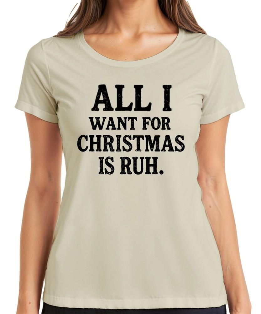 All I Want For Christmas Is Rest Christmas Funny Gift Idea Ladies TShirt