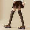 Damen Oberschenkelhohe Socken Extra Lange Über Knie Socken Dicke Baumwollstrick Stiefelsocken Winter Beinwärmer