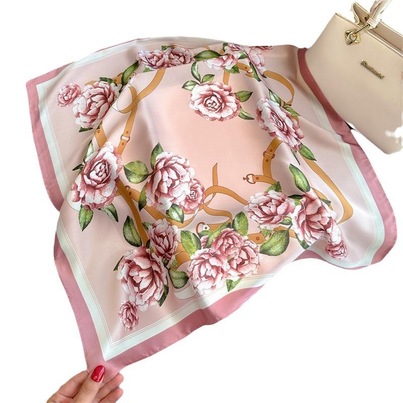 Eșarfă de mătase imprimată Eșarfă profesională pentru femei Esarfă de mătase imitație de sezon Decorativă curea mică cu bandă pentru cap