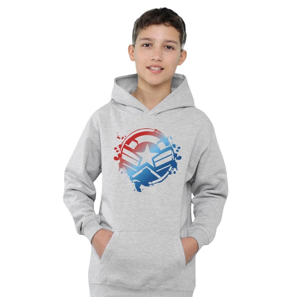 Captain America Childrens/Kids Gradient Shield Heather Pull Over Hoodie