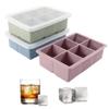 Silikon-Eiswürfelform, mit Deckel-Eiswürfelbehälter, geeignet für Whisky und Babynahrung, BPA-frei, leicht zu entformen