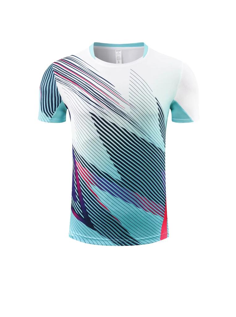 Football Training Clothes Manufacturers Wholesale Quick-drying Sports Tops Short-sleeved Men's and Women's Table Tennis Badminton Clothes Summer 