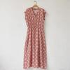 Export Cut Label Plus Size Summer Women's Rayon Print V-neck Waist-Controlled Slimming Mop Extended Nightdress Home Wear