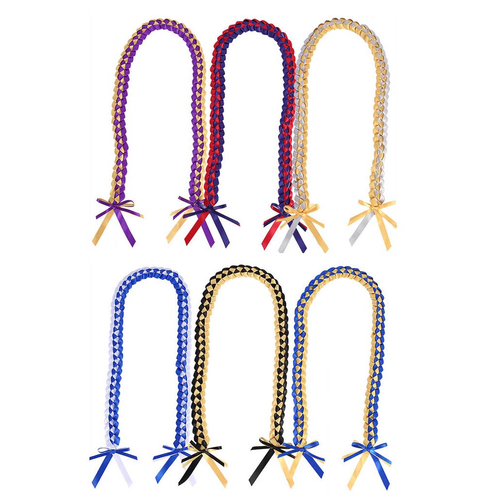 Graduation Leis Elegant Graduation Ribbon Lei Graduation Honor Cords Braided Ribbon Lei Perfect Gift for Graduates