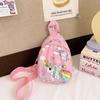 Kids Stylish Unicorn Cartoon Small Crossbody Bag For Daily School Outings And
