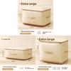 Cubic Flannel Storage Bag For Comforters And Clothing With Zipper For Bedroom And Travel Use