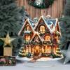 A charming two-dimensional gingerbread house Christmas table ornament: a multi-purpose holiday decoration with a base