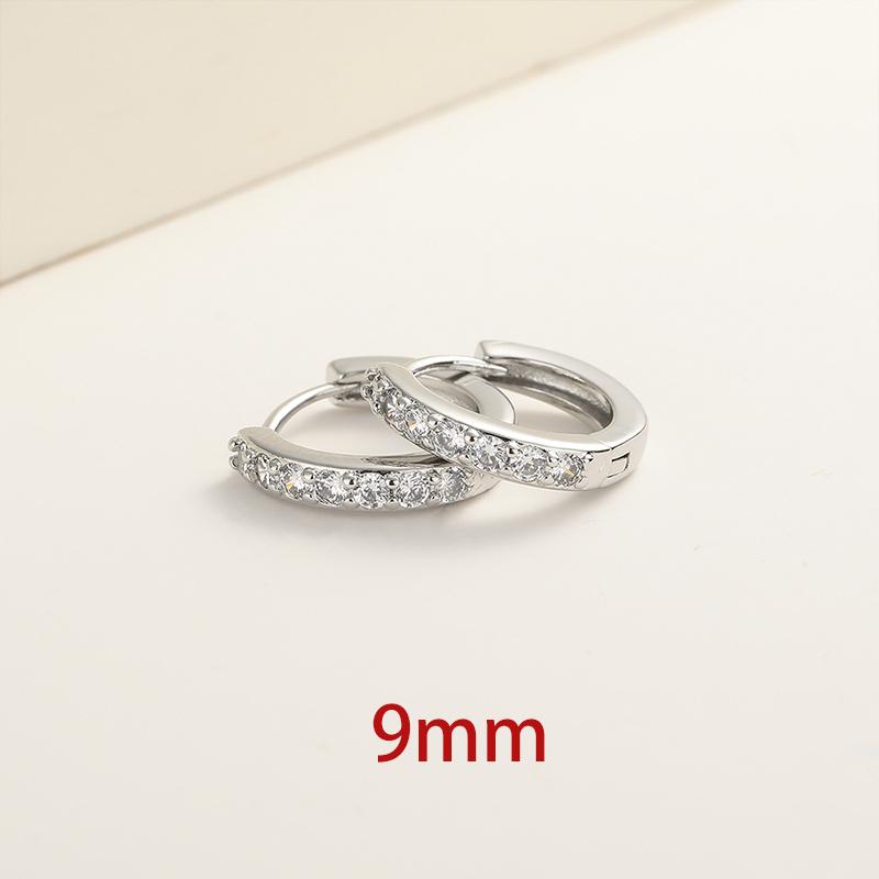 2 Paires Boucles d'Oreilles Créoles Petites Câlins en Acier Inoxydable Pour Femmes Petit Pendentif Cristal Zirconium Boucles d'Oreilles Cartilage Bijoux Piercing