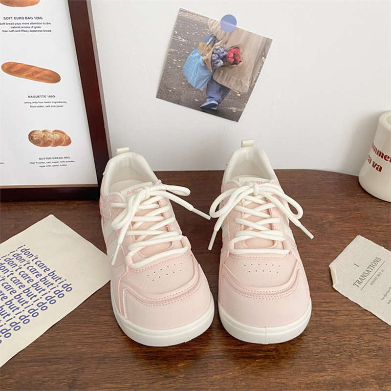 Dexun platform white shoes women's versatile 2025 autumn new chic niche design student sports board shoes