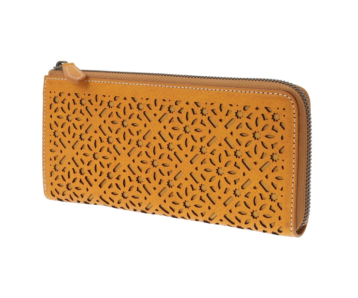 

Genten Diamond Cutwork Wallet for Yellow Women,