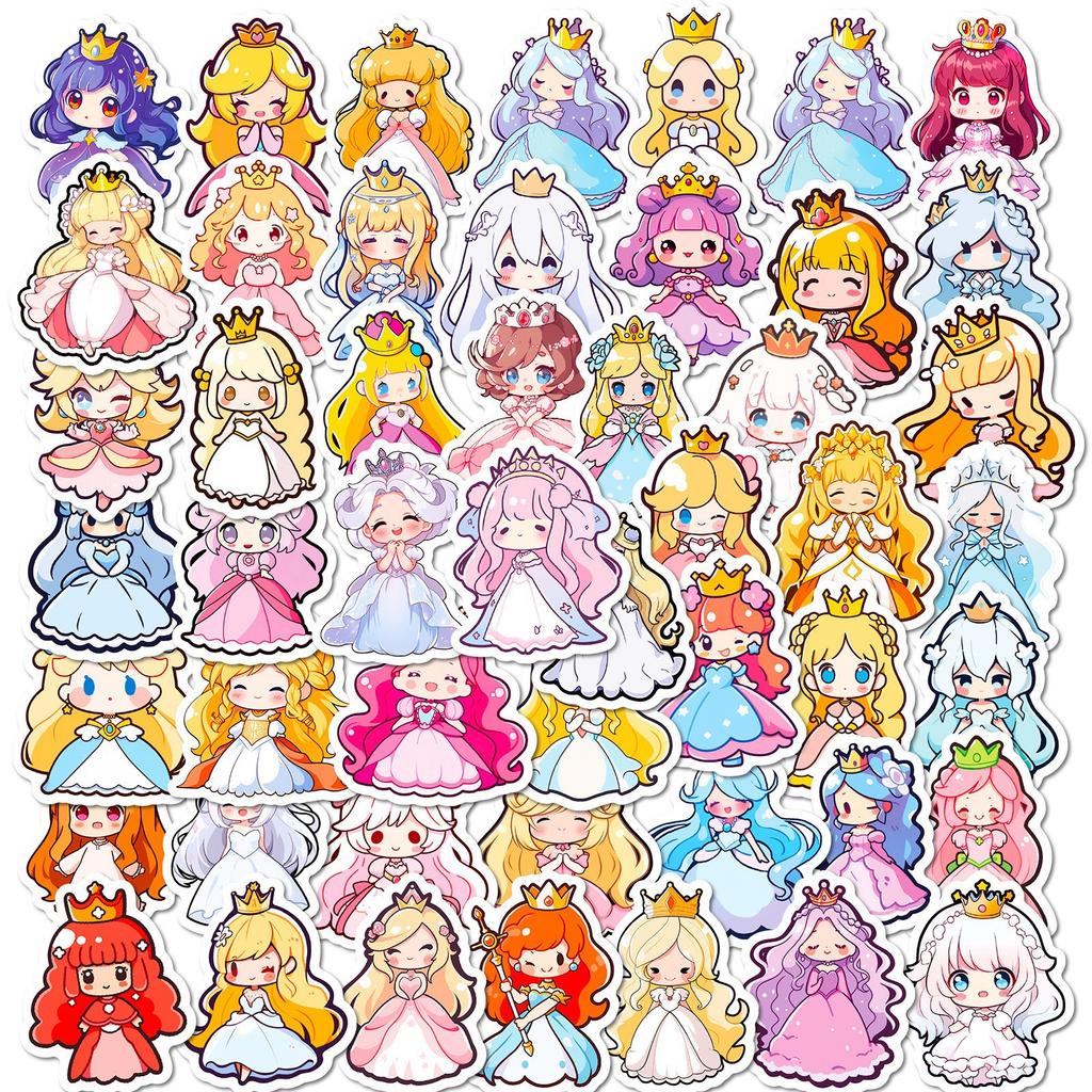 100 Cartoon Princess Children Reward Princess Little Girl Toys Doodle Stickers DIY