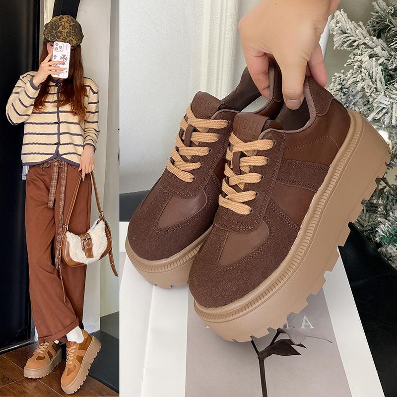 Dexun Schuhe Damenschuhe Herbst Damen Casual Plateau Schuhe Student Damen Sportschuhe Damen High-Value Schuhe