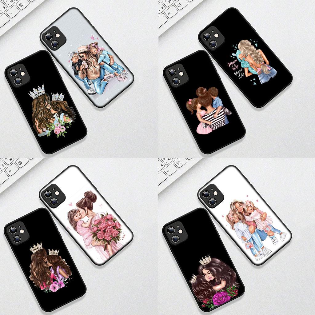Cover for Samsung Galaxy A05 A06 A14 A50 A51 A52 A12 A13 A17 A70 A07 A25 A26 A56 A23 M53 Case Woman Baby Girl Mom Family Boy