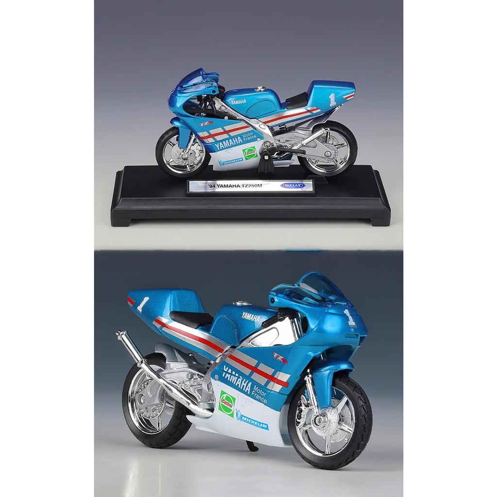 Welly 1/18 1994 Yamaha TZ250M Alloy Off Road Motorcycle Model Diecast Metal Static Collection Children Toy Car Wehicles Gifts