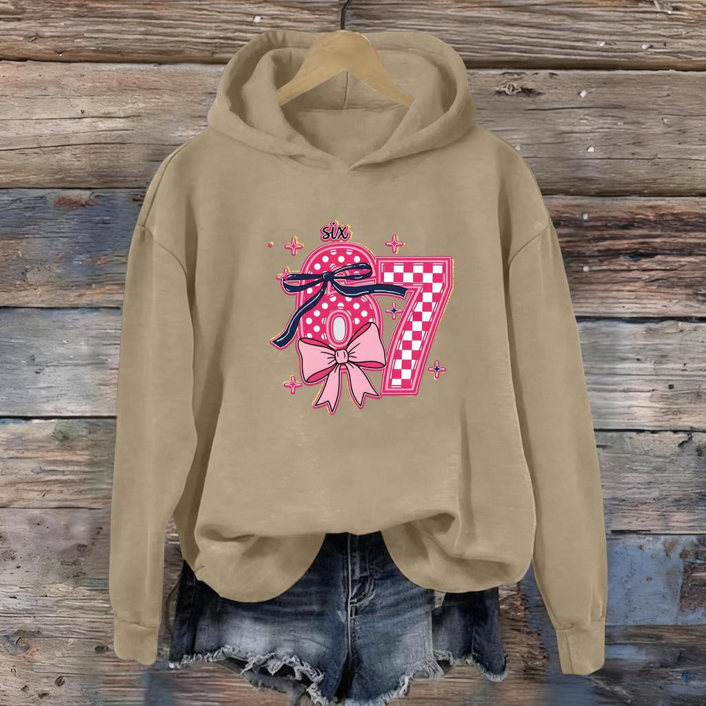 Women's Fashion Daily Versatile Casual Sweatshirts Long Sleeve Hooded Top Sweatshirts