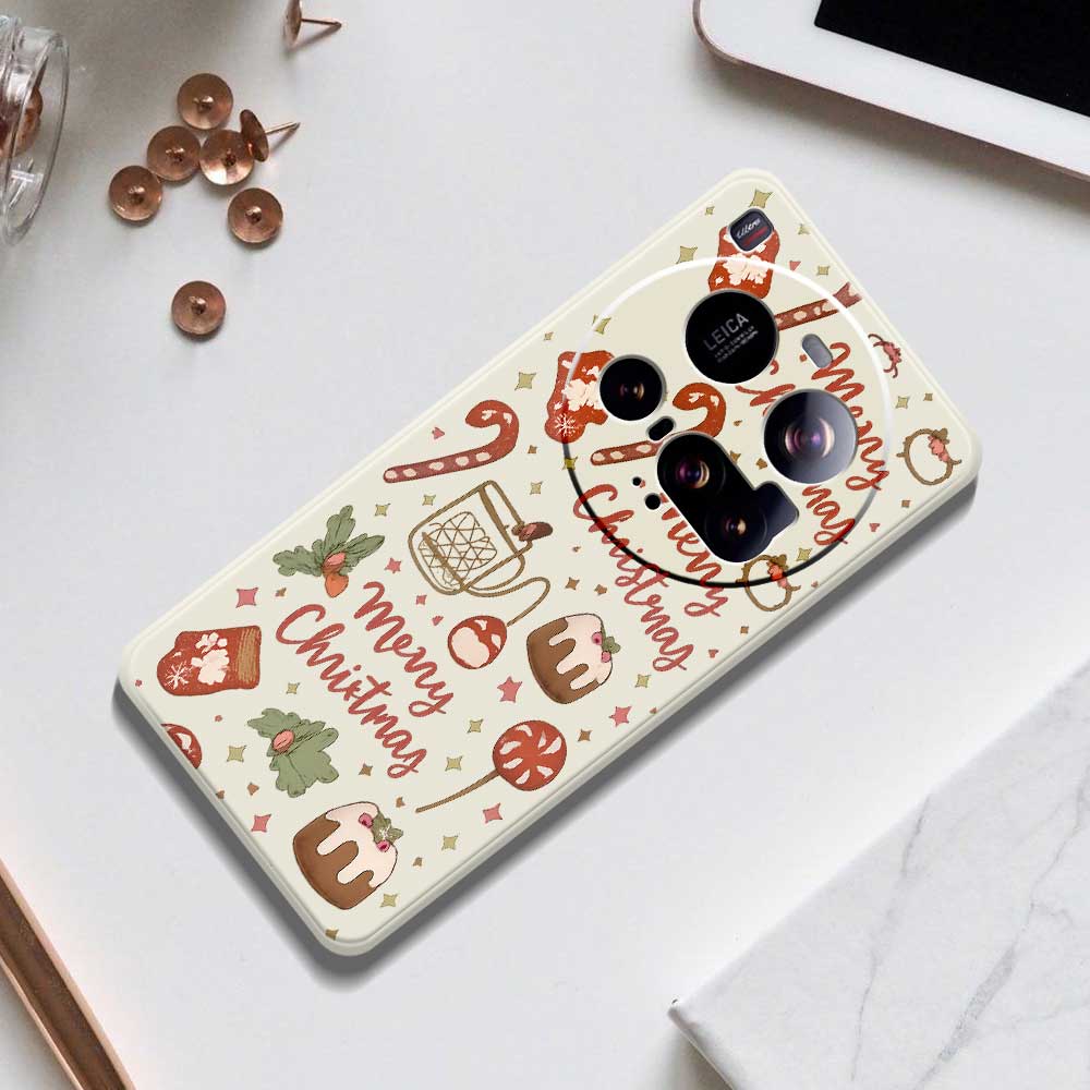 For Xiaomi 15 Ultra Case Merry Christmas Pattern Printing Straight Edge TPU Phone Back Cover
