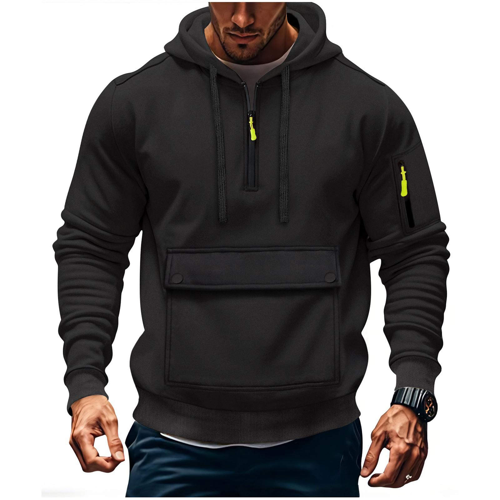 Hooded Sports Tracksuit Unisex Running Outfits Long Sleeve Pullover Hoodies Sweatshirt L