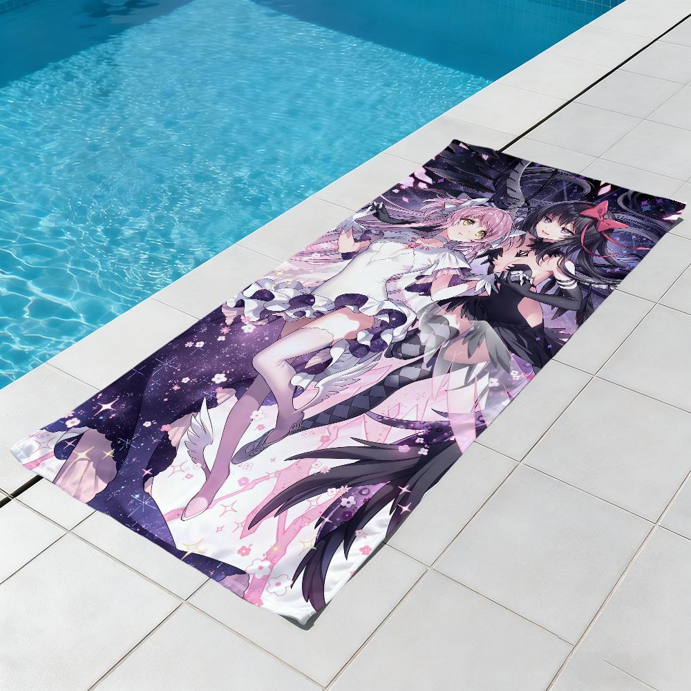 P-puella M-magi M-mado-ka M-magica Cartoon Towel Beach Quick Dry Soft Pool Towels Gift for Travel Gym Shower Camping sports