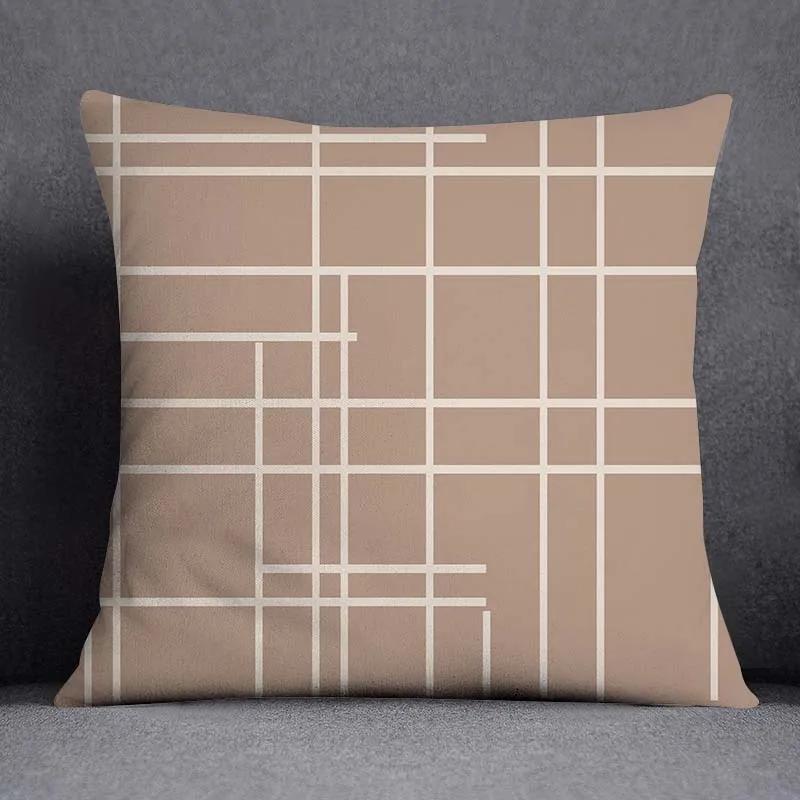 Nordic Flower Geometric Pattern Decorative Square Pillowcase Home Office Cushion Cover