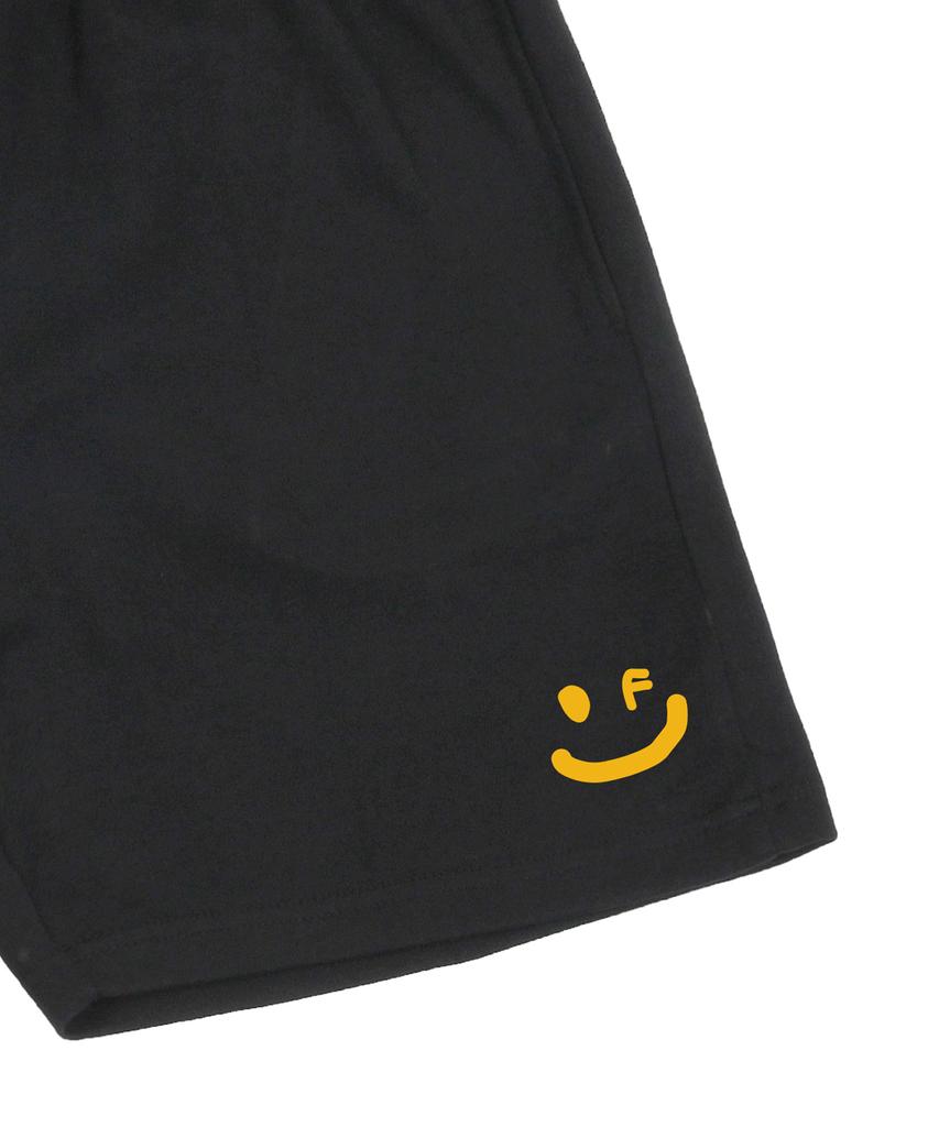 GRAVER [Unisex] Small Drawing Smile Training Shorts_Black