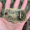 Western Cowboy Retro Bull Head Men's Belt - Embossed American Style Trendy Jeans Belt