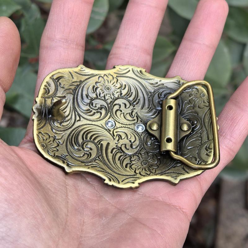 Western Cowboy Retro Bull Head Men's Belt - Embossed American Style Trendy Jeans Belt