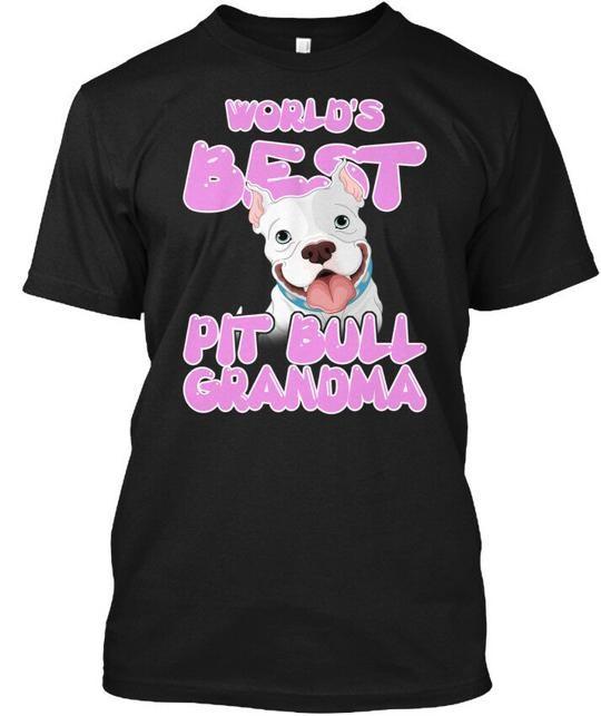 Worlds Best Pit Bull Grandma Dog Owner Gift Worlds T-Shirt Made In USA S To 5XL Unisex T-Shirt
