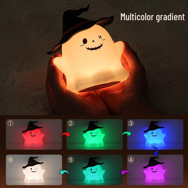 Creative Ghost Silicone Night Light - Halloween Bedroom Gift & Atmosphere Decor