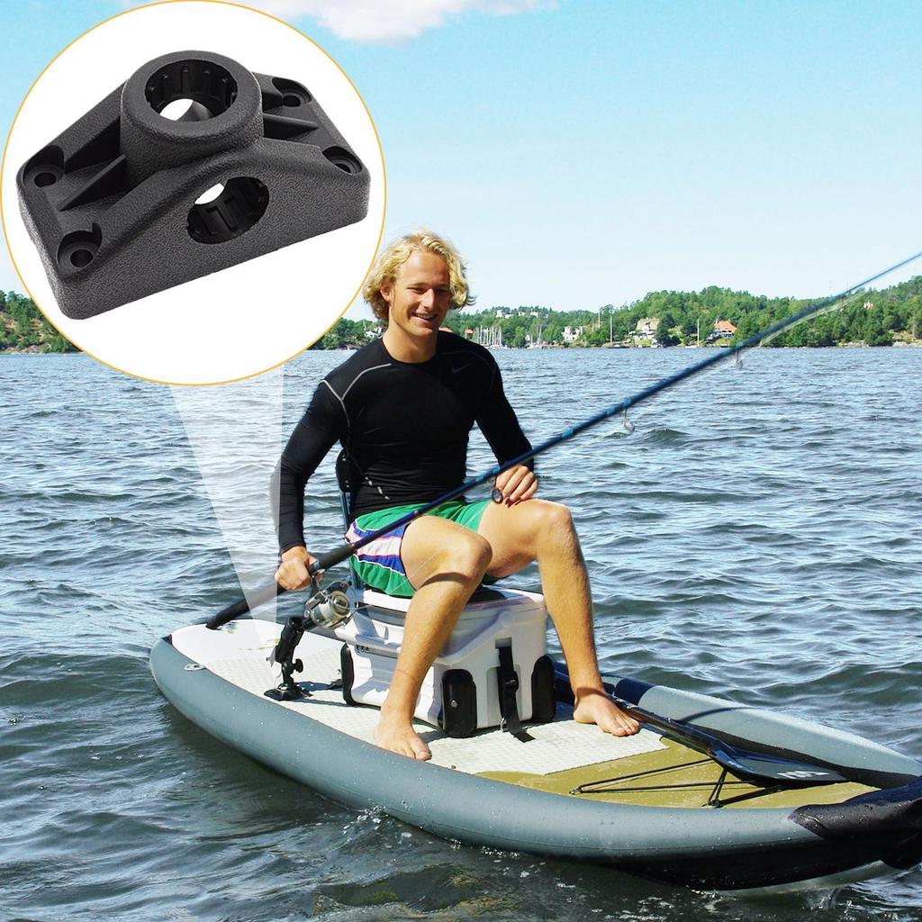 Kayak Rod Holder 360-degree Rotation Mounting Base Boat Rod Holder For Installation Inflatable Boats Paddle Boards Canoes