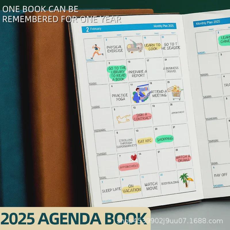 Yangba 2025 A5 Daily Planner Calendar Notebook