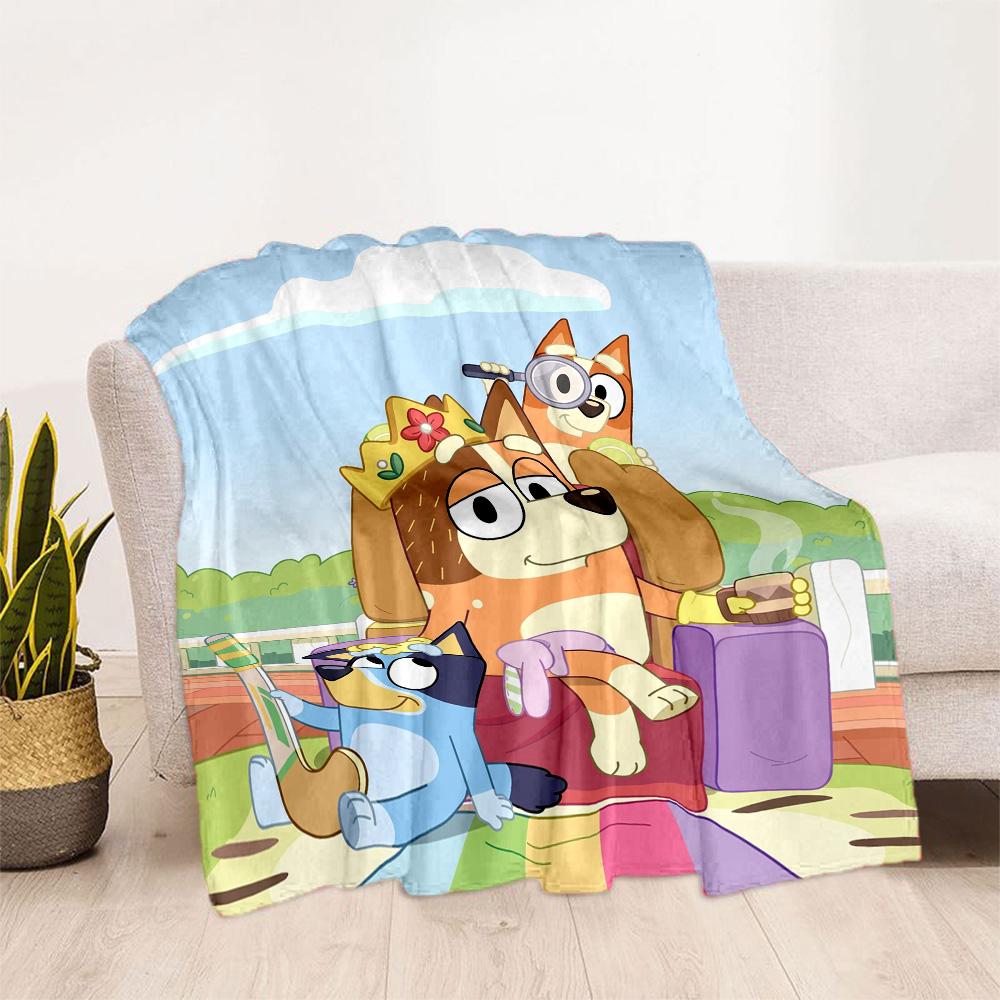 Bluey Bingo Adventure Blanket Durable Comfort Suitable for Sofa Bed Office All-Season Use Warmthful Decor Ideal Gift For Birthday Valentine'S Day