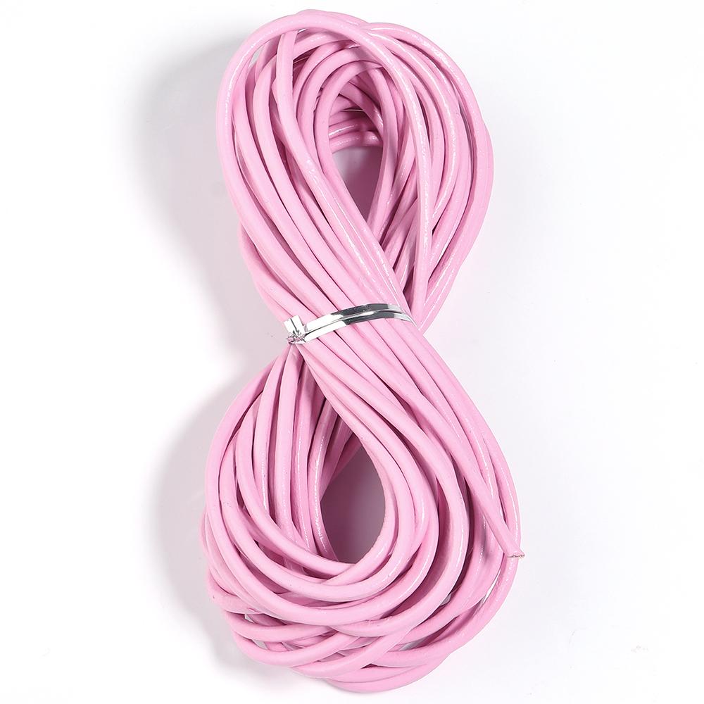 10yards/lot Genuine Leather Cord Dia 1/1.5/2/3mm Colored Round Leather Rope For DIY Bracelet Necklace Jewelry Making Accessories
