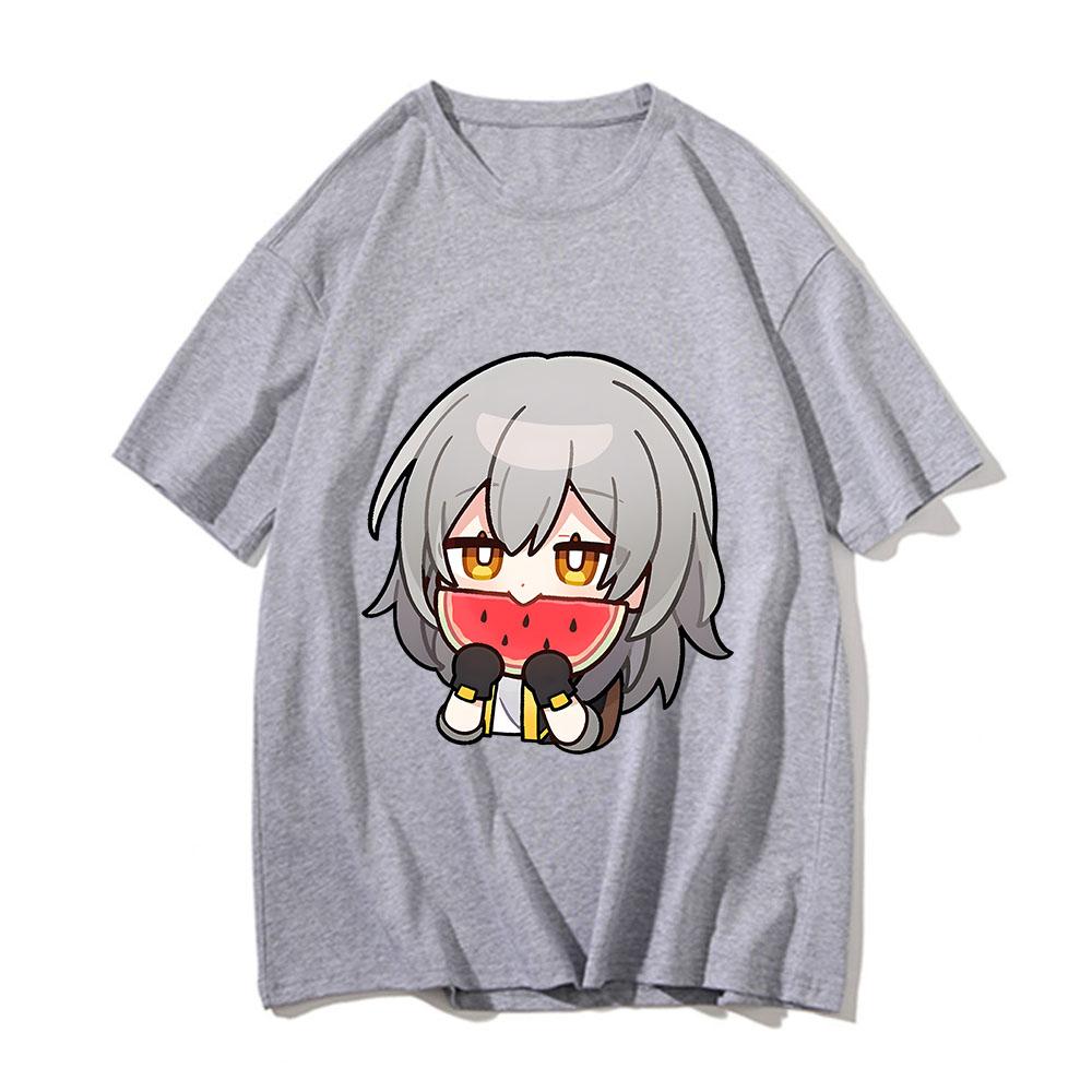 Honkai Star Rail Trailblazer Onlooker T-shirts Men/women Kawaii/Cute Tshirts QQcharacter T Shirts 100% Cotton Four Seasons LOOSE