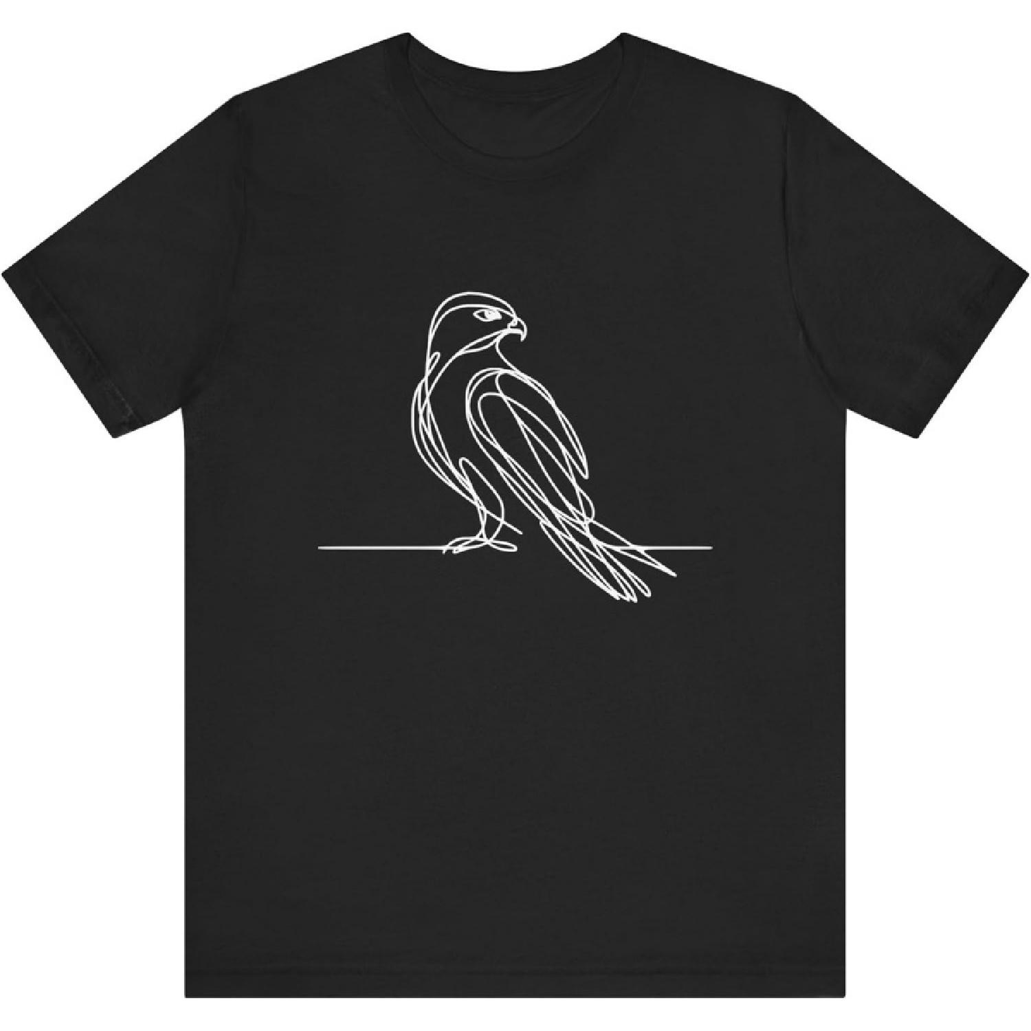 Line Art Bird & Ornithologist Northern Harrier 2016 Unisex T-Shirt S