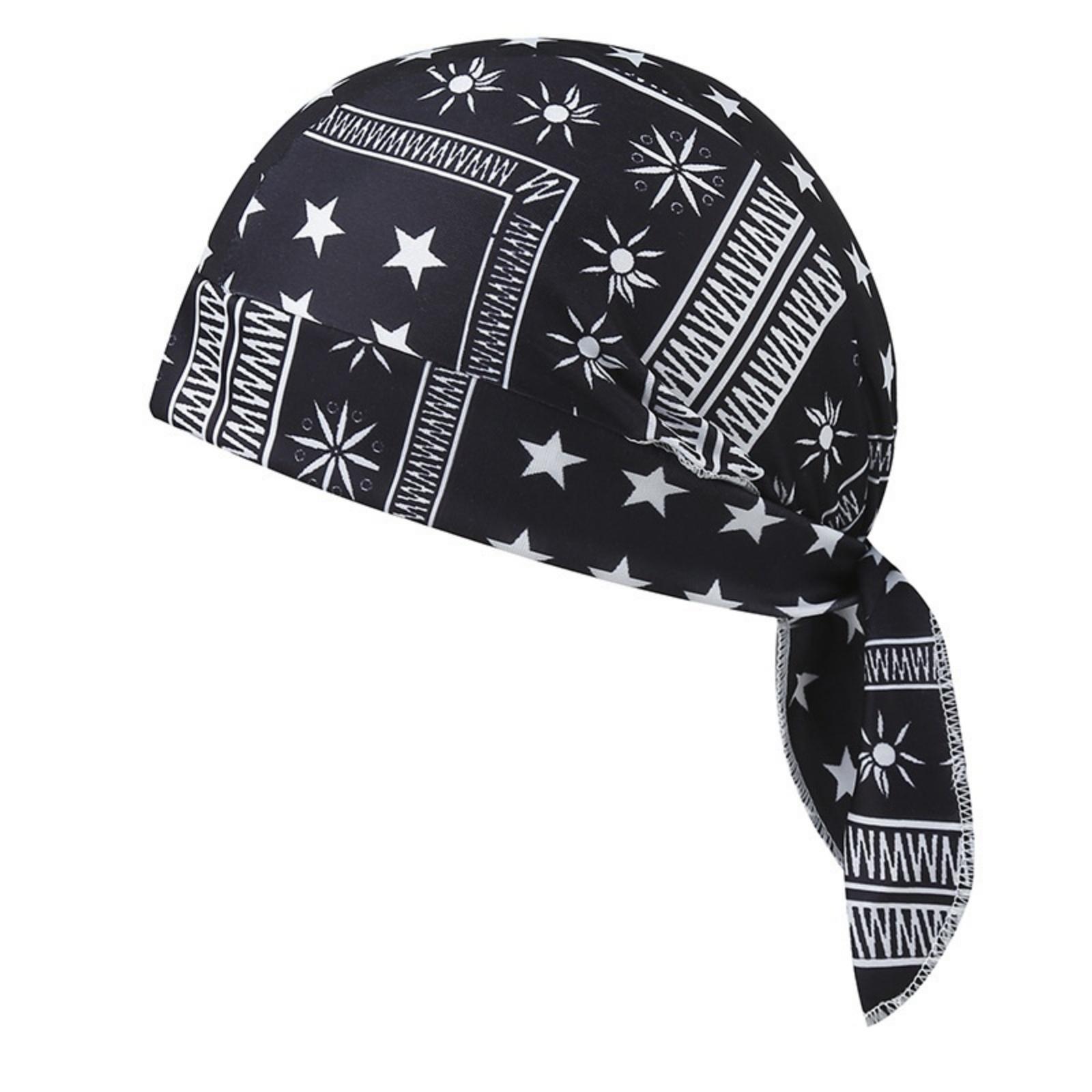 

Outdoor Cycling Bandana Cap Lightweight Breathable Headwrap for Street Dance Hip Hop Style Adjustable Fit Durable Fabric one size чёрный