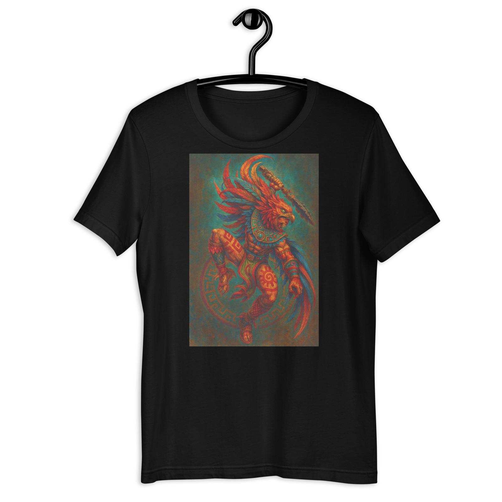 Aztec Eagle Warrior Mexico Mythology Tribal Power Graphic Tee S