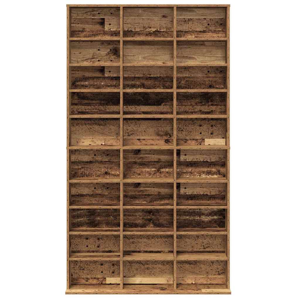 CD Shelf with Shelf Reclaimed Wood Look 101 x 23 x 177.5 cm Engineered Wood
