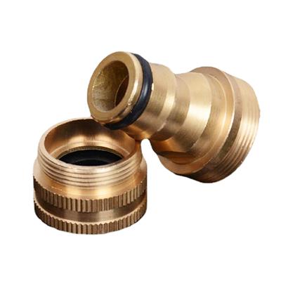 2 Pcs Hose Adapter Brass Universal Water Tap Connector 21mm Faucet Fitting Thread Tap Coupling for Garden Tubing Car Washer Pipe