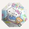 Hello Kitty,Scooter Automatic Folding Umbrella-Simple 8-Rib Design, Bright Cartoon Pattern, Durable Iron Frame, Suitable For Travel, Outdoor