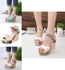 Flower Womens Shoes Sandals Summer Wedge Heels High Platform Open Shoes Toe