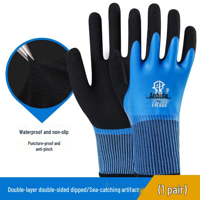 Tide-Chasing Waterproof Puncture-Resistant Non-Slip Gloves for Fishing & Seafood Handling
